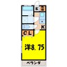 コンフォートⅢ 1Kの間取り