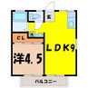 プラザ片岡（高崎市片岡町） 1LDKの間取り