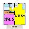 プラザ片岡（高崎市片岡町） 1LDKの間取り