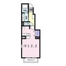 コンフォータブル 1Kの間取り