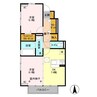 α台門 2DKの間取り