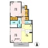 α台門 2DKの間取り