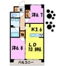 KATURA高崎 2LDKの間取り