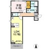 カルデア 1LDKの間取り