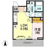 カルデア 1LDKの間取り