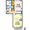 レイロック 1LDKの間取り