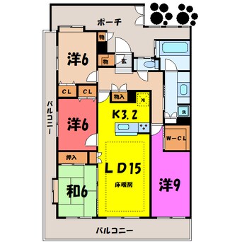 間取図 シーズガーデン高崎ラピア（高崎市高砂町）