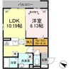 コンフォート下小鳥 1LDKの間取り