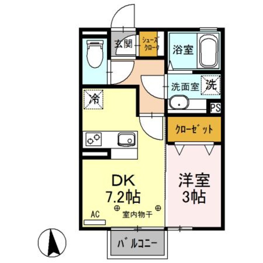 間取図 コ・クリエB（高崎市新町）