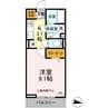 サントリーニ 1Rの間取り