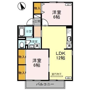 間取図 ラ・ブランシェ　B（高崎市上並榎町）