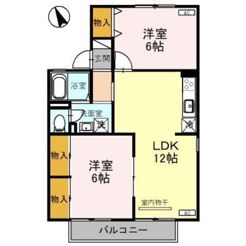 間取図 ラ・ブランシェ　B（高崎市上並榎町）