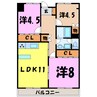 高井ハイツ（高崎市中居町） 3LDKの間取り