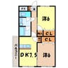 エトワール・ガレ 2DKの間取り