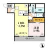 sanctuary court 1LDKの間取り