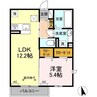 sanctuary court 1LDKの間取り
