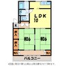 第一ヤジママンション 2LDKの間取り