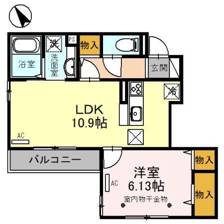 間取り図 (仮)D-ROOM上和田町（高崎市上和田町）