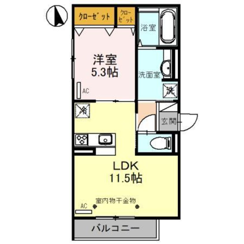 間取図 セッティエーム高崎 B（高崎市飯塚町）