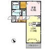 プライムアート 1LDKの間取り