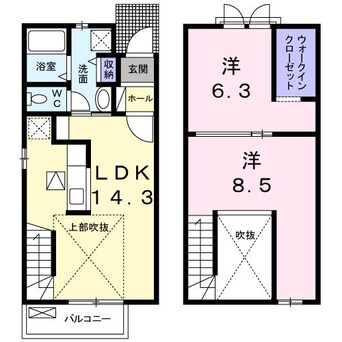 間取図 グレイスⅠ（高崎市大沢町）