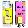 グレイスⅠ（高崎市大沢町） 2LDKの間取り