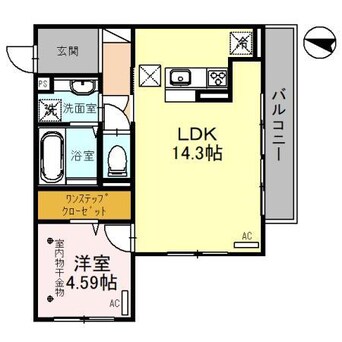 間取図 Ｄ-ＲＯＯＭ和田町（高崎市和田町）