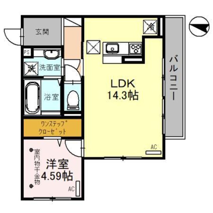 間取図 Ｄ-ＲＯＯＭ和田町（高崎市和田町）