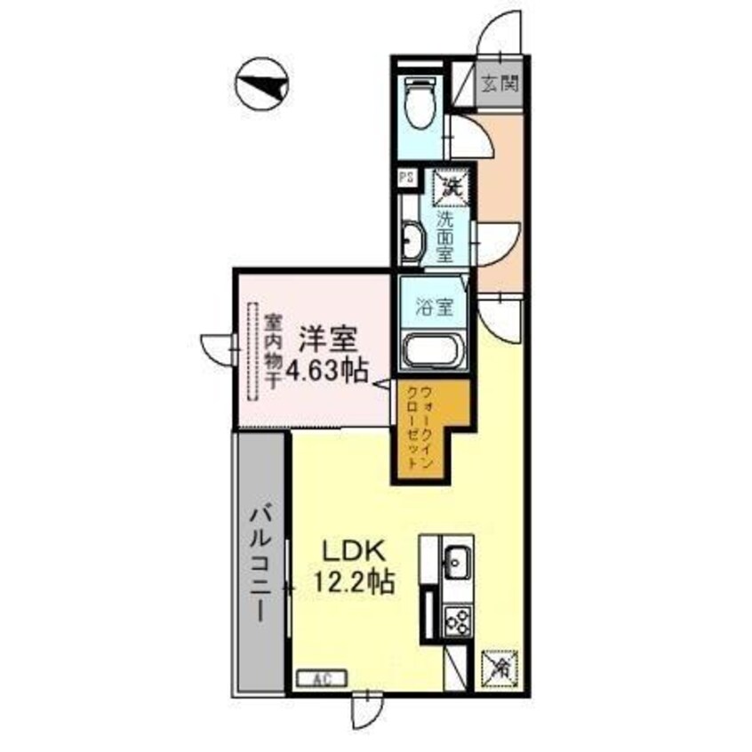 間取図 Ｄ-ＲＯＯＭ和田町（高崎市和田町）