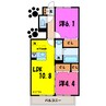 ベルシエール 2LDKの間取り
