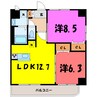 グラン・ルポ高崎（高崎市新田町） 2LDKの間取り