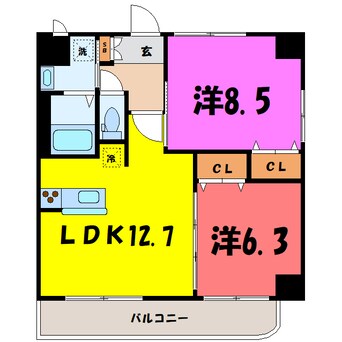 間取図 グラン・ルポ高崎（高崎市新田町）