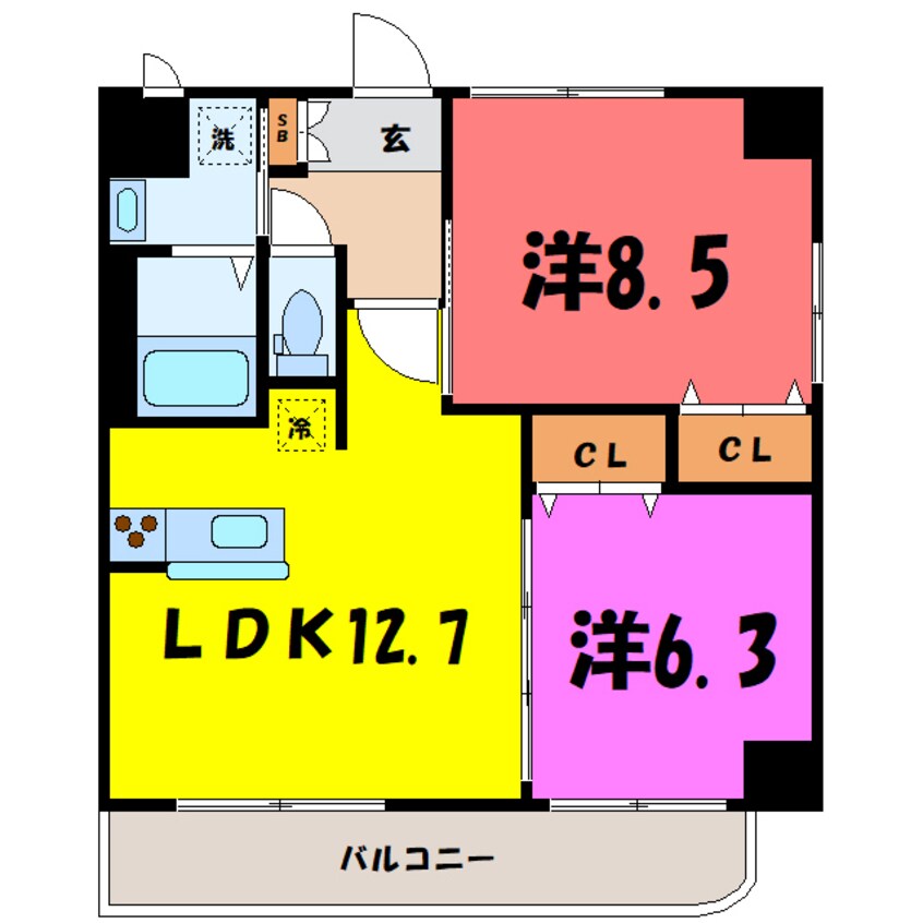 間取図 グラン・ルポ高崎（高崎市新田町）