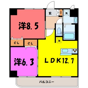 間取図 グラン・ルポ高崎（高崎市新田町）