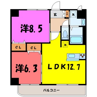 間取図 グラン・ルポ高崎（高崎市新田町）