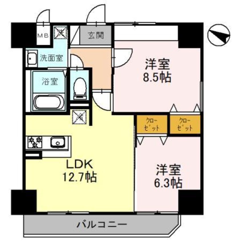 間取図 グラン・ルポ高崎（高崎市新田町）