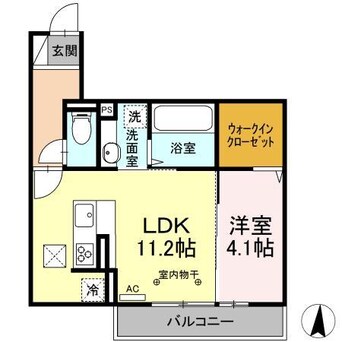 間取図 D-ROOM紅雲町A（前橋市紅雲町）