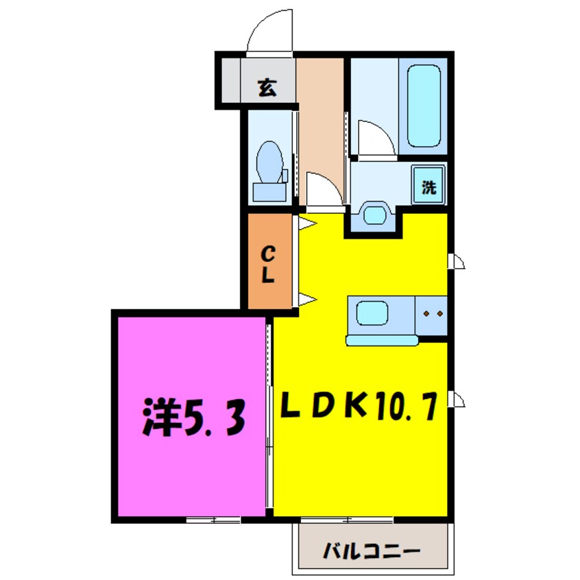 間取図 シャルール A/B（高崎市足門町）