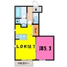 シャルール A/B（高崎市足門町） 1LDKの間取り