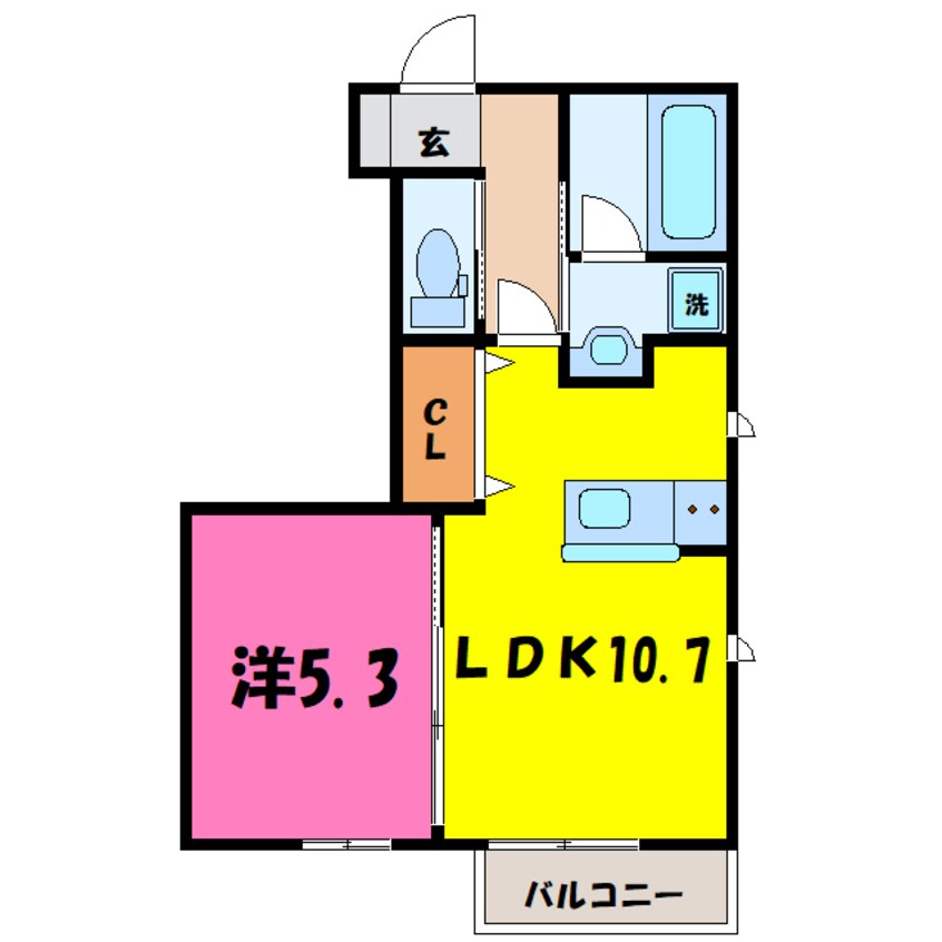 間取図 シャルール A/B（高崎市足門町）