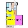 シャルール A/B（高崎市足門町） 1LDKの間取り