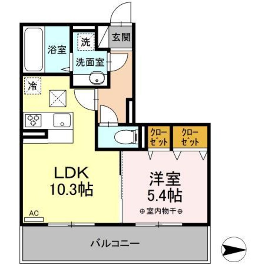 間取図 D-ROOM紅雲町C（前橋市紅雲町）