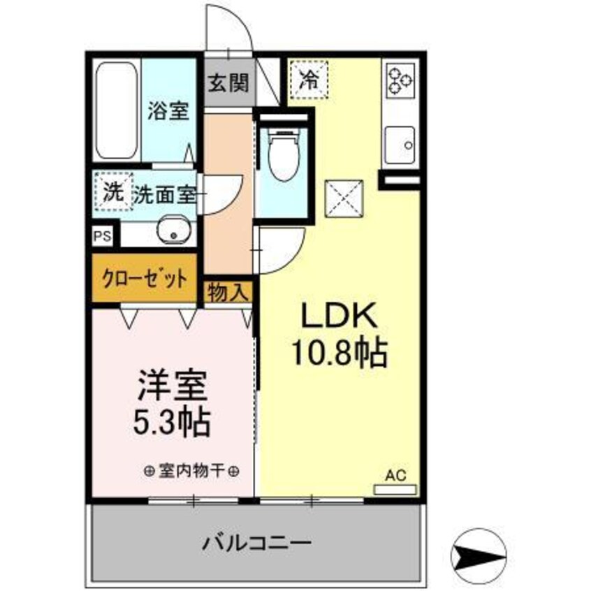 間取図 D-ROOM紅雲町C（前橋市紅雲町）