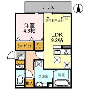 間取図 D-ROOM紅雲町B（前橋市紅雲町）