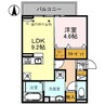 D-ROOM紅雲町B（前橋市紅雲町） 1LDKの間取り