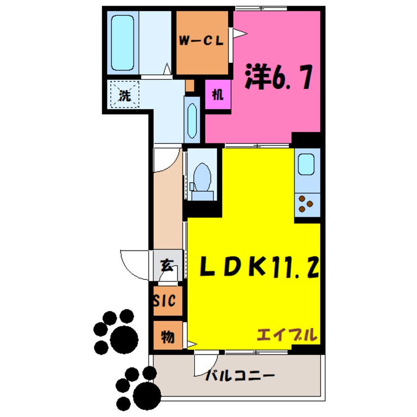 間取図 フェリーチェTAKASAKI（高崎市江木町）