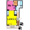 フェリーチェTAKASAKI（高崎市江木町） 1LDKの間取り