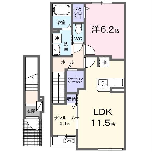 間取り図 ラルジュ・コリーヌ（高崎市下小鳥町）