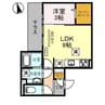 ラルジュ飯塚 1LDKの間取り