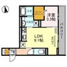 ラルジュ飯塚 1LDKの間取り